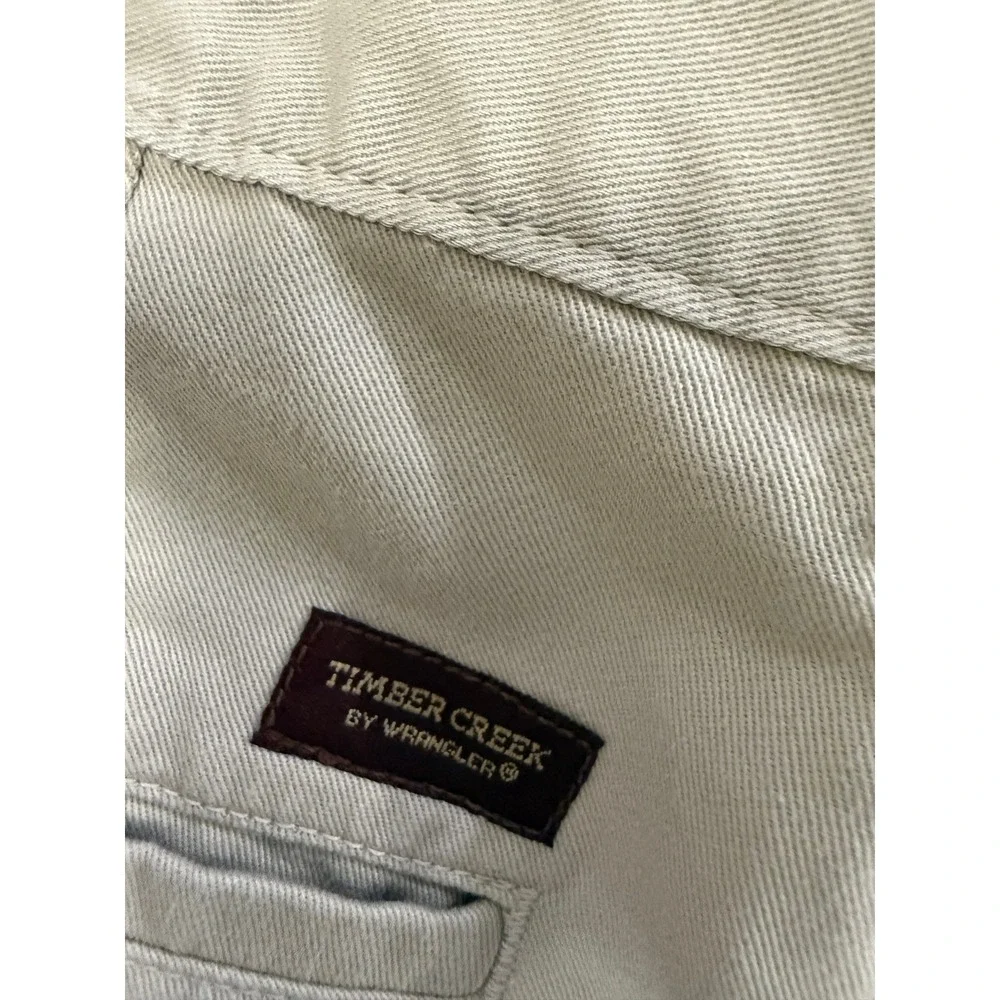 Timber Creek by Wrangler Mens 40x30 Pleated Front Chino Pants Beige Cotton Twill